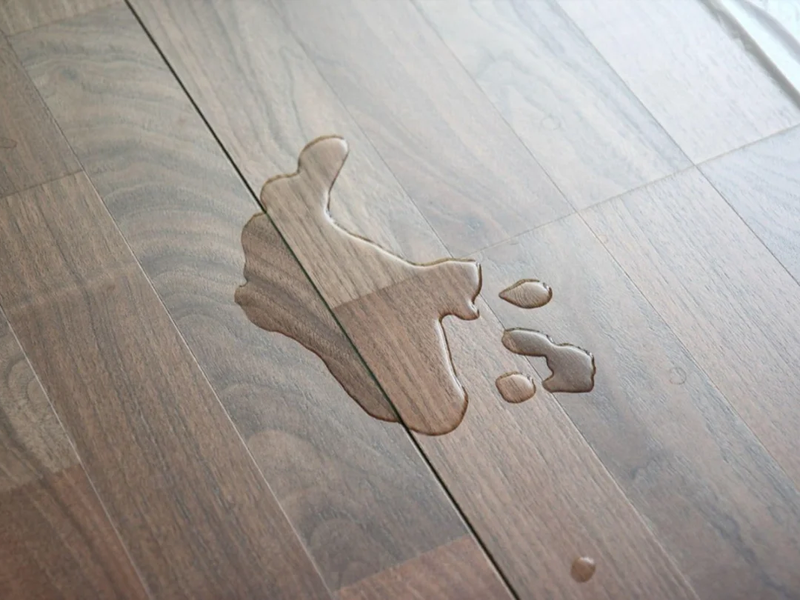 Water on a Luxury Vinyl Floor